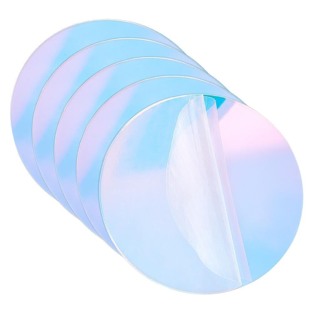 7282 5pcs Clear Acrylic Circle Sheet 5.9" Acrylic Round Disc Circle Blank